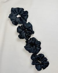 Noir Dot Scrunchie