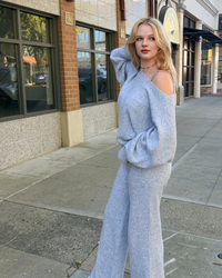 Amélie Grey Knit Two-Piece Set