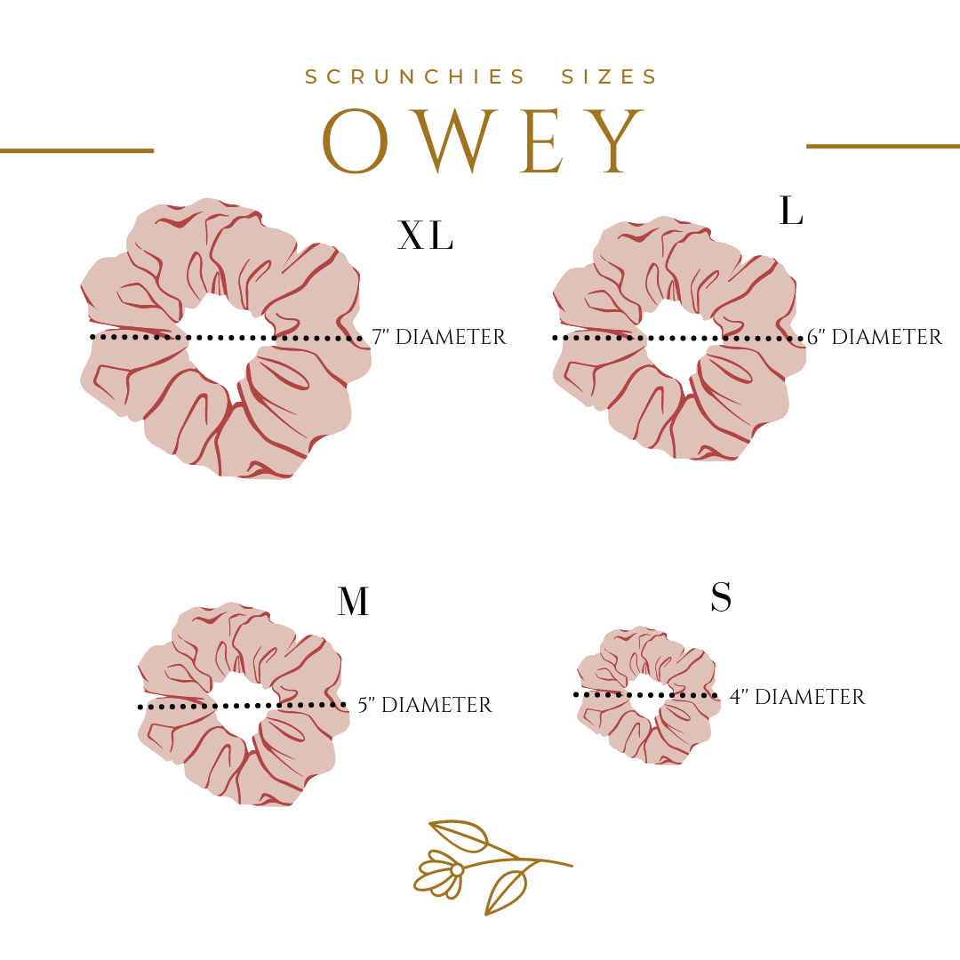 Floral Print Organza Scrunchie