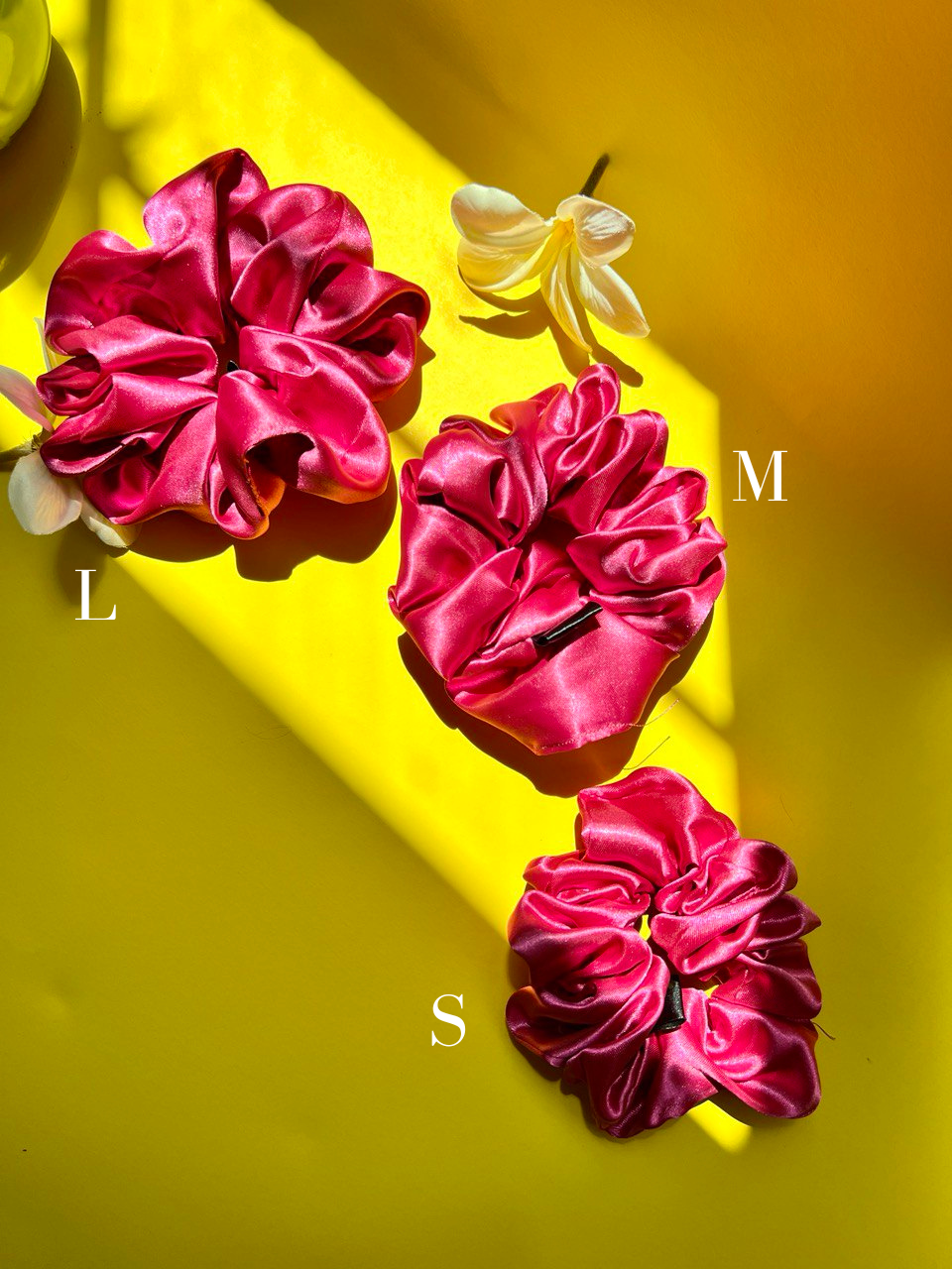 Satin silk scrunchies