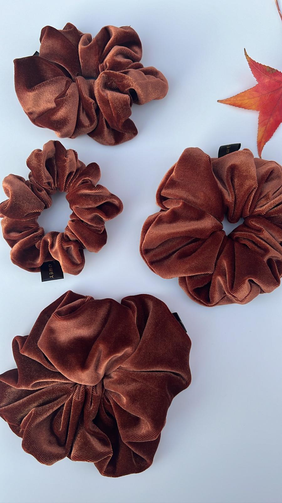 Velvet scrunchies