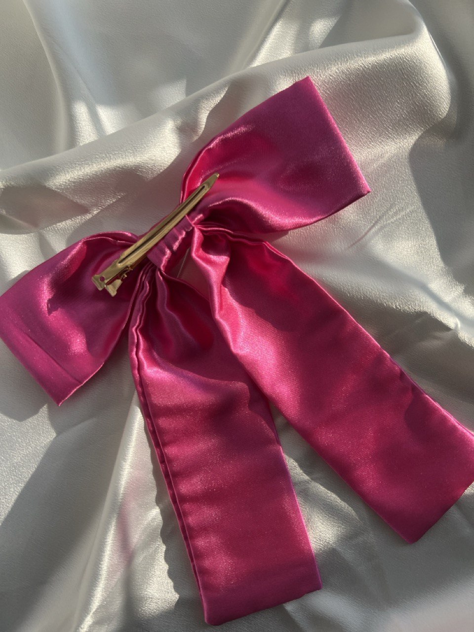Fuchsia Satin Bow