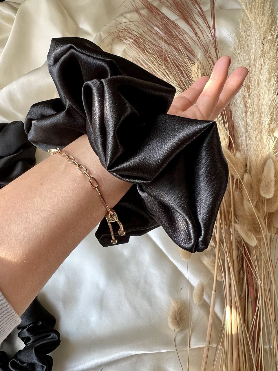 Satin silk scrunchies