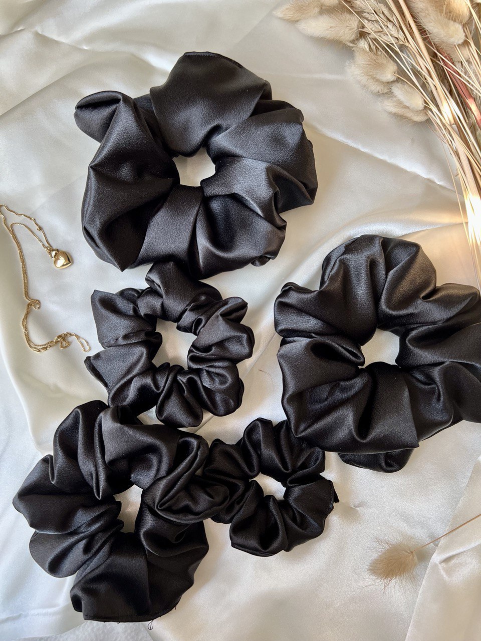 Satin silk scrunchies