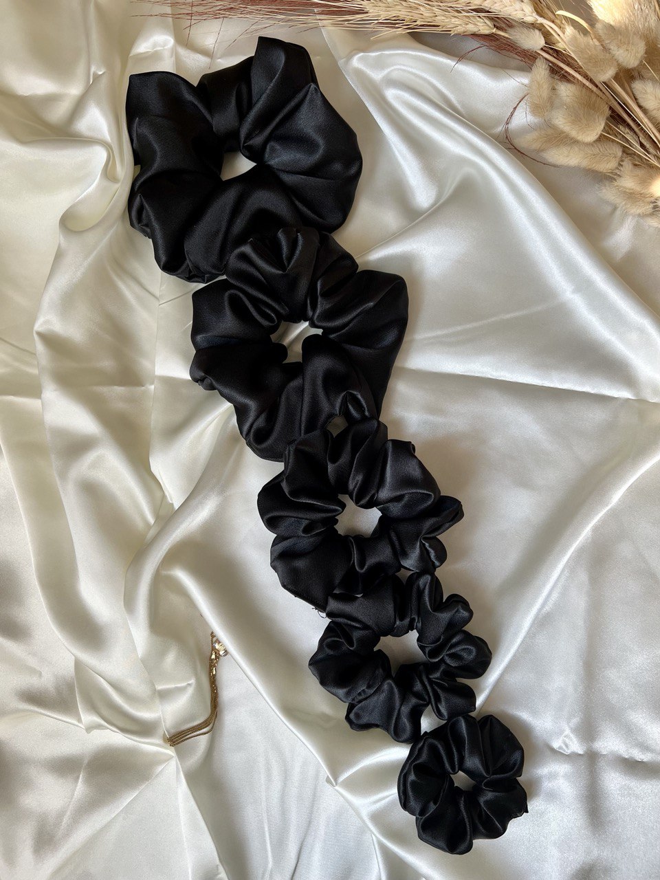 Satin silk scrunchies