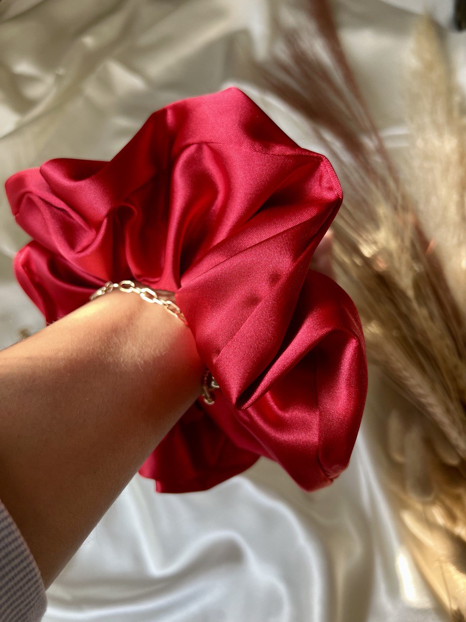 Satin silk scrunchies