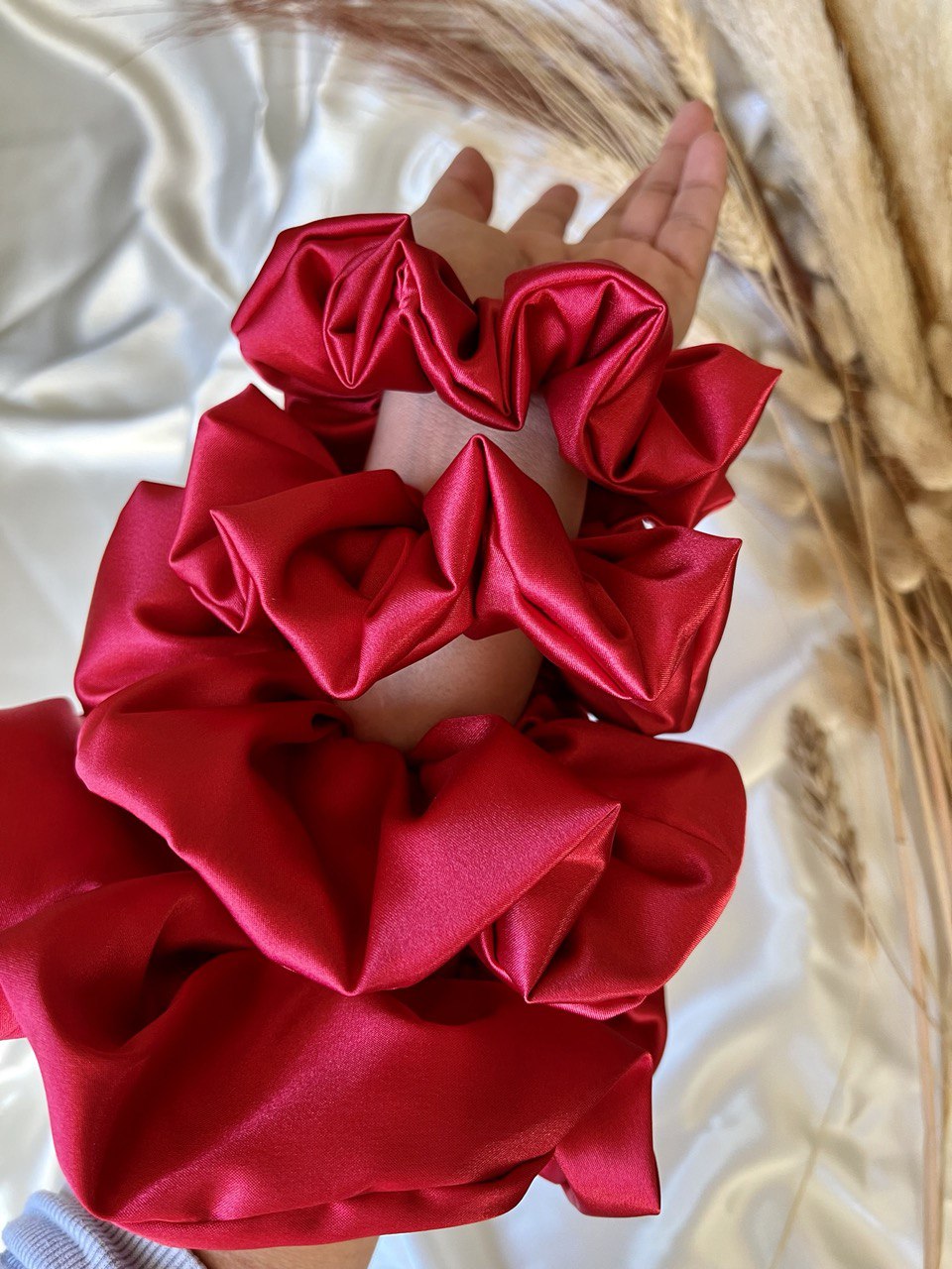 Satin silk scrunchies