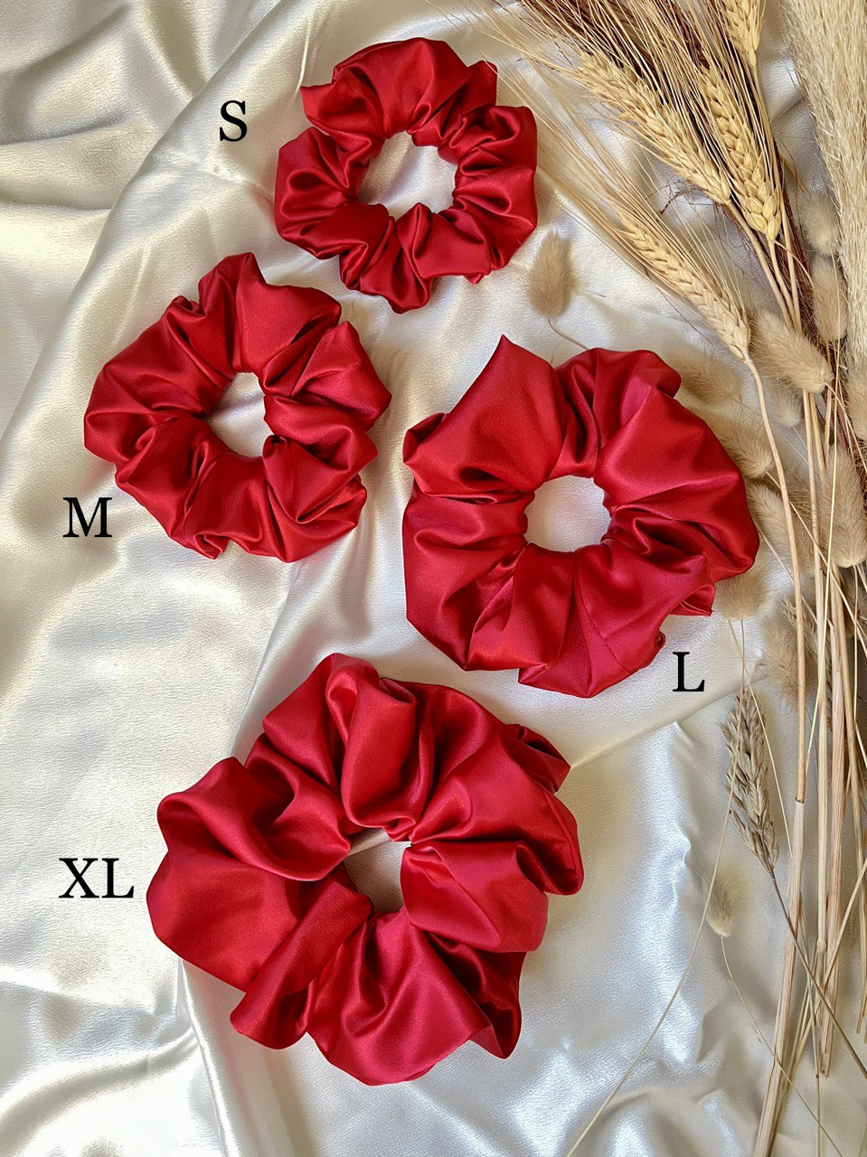 Satin silk scrunchies