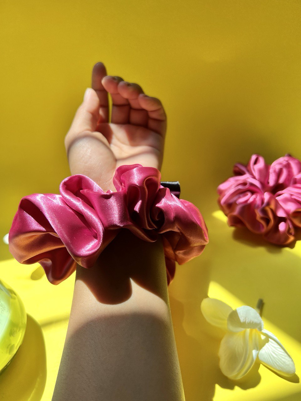Satin silk scrunchies