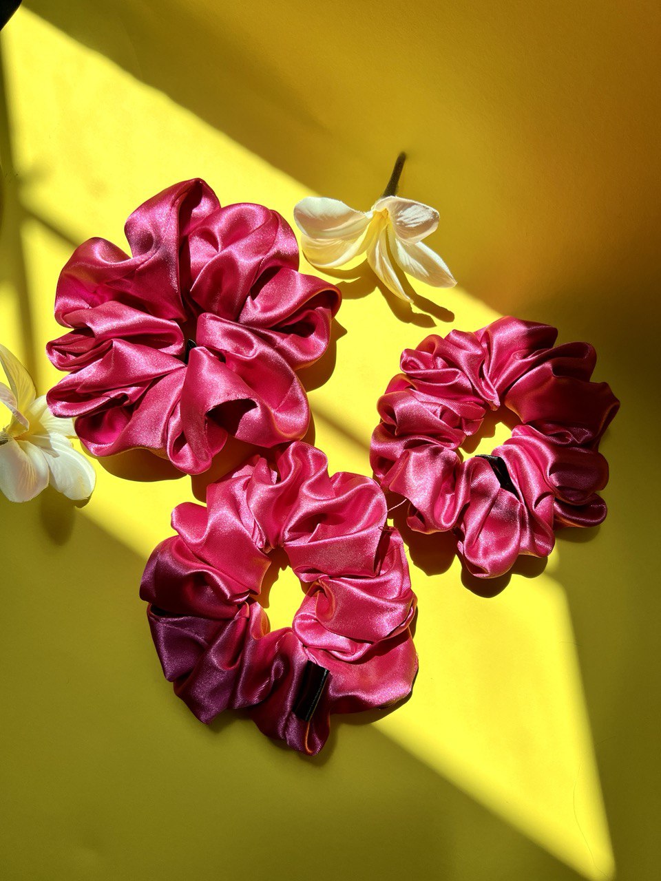 Satin silk scrunchies