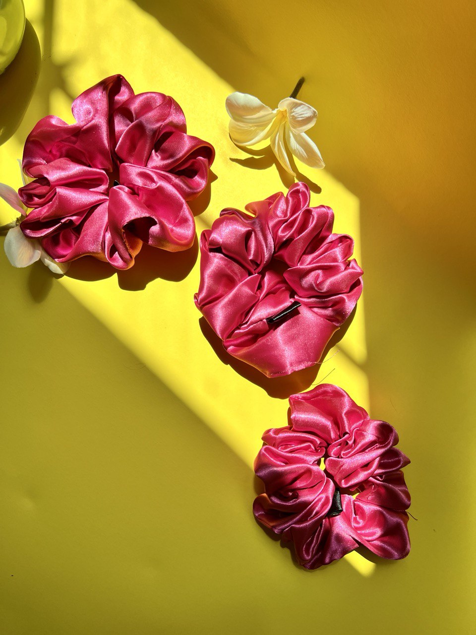 Satin silk scrunchies