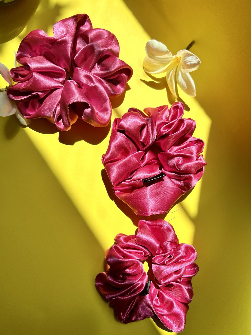 Satin silk scrunchies