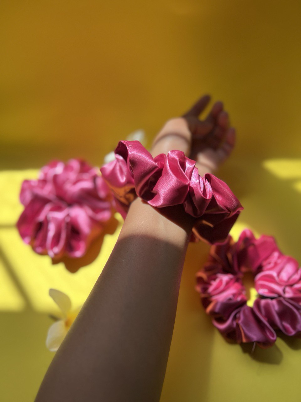 Satin silk scrunchies