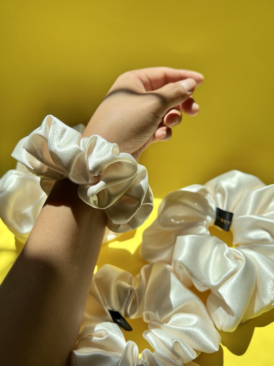 Satin silk scrunchies