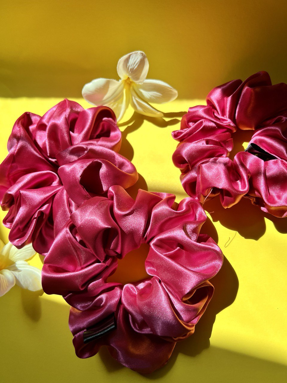 Satin silk scrunchies