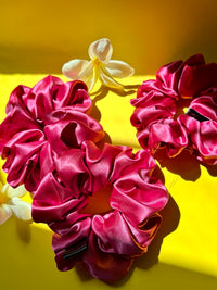 Satin silk scrunchies