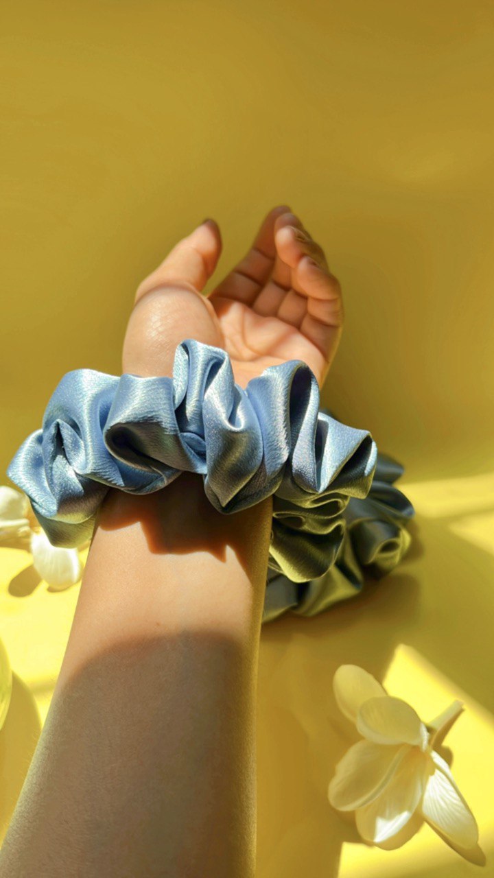 Satin silk scrunchie