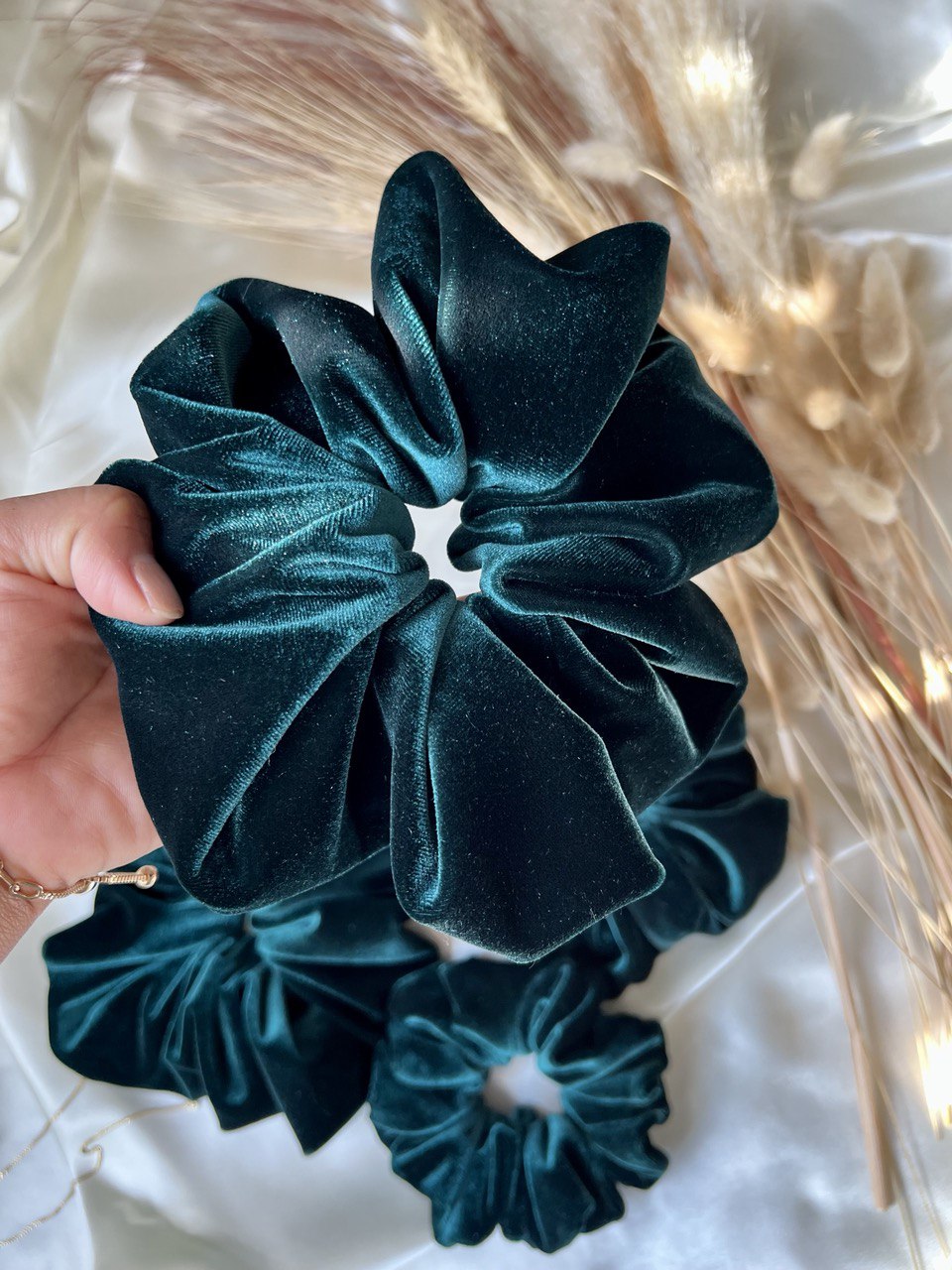 Velvet scrunchies