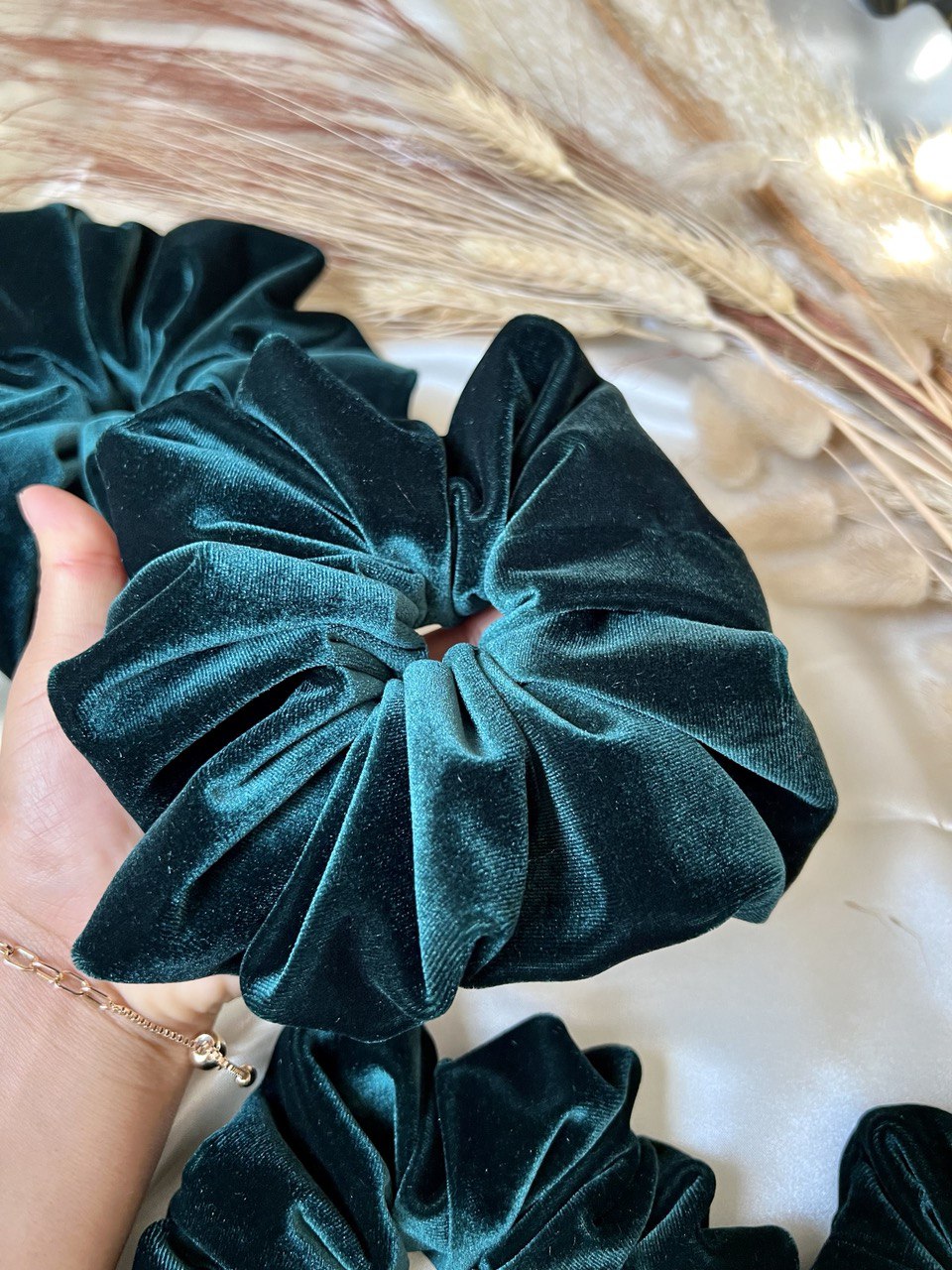 Velvet scrunchies